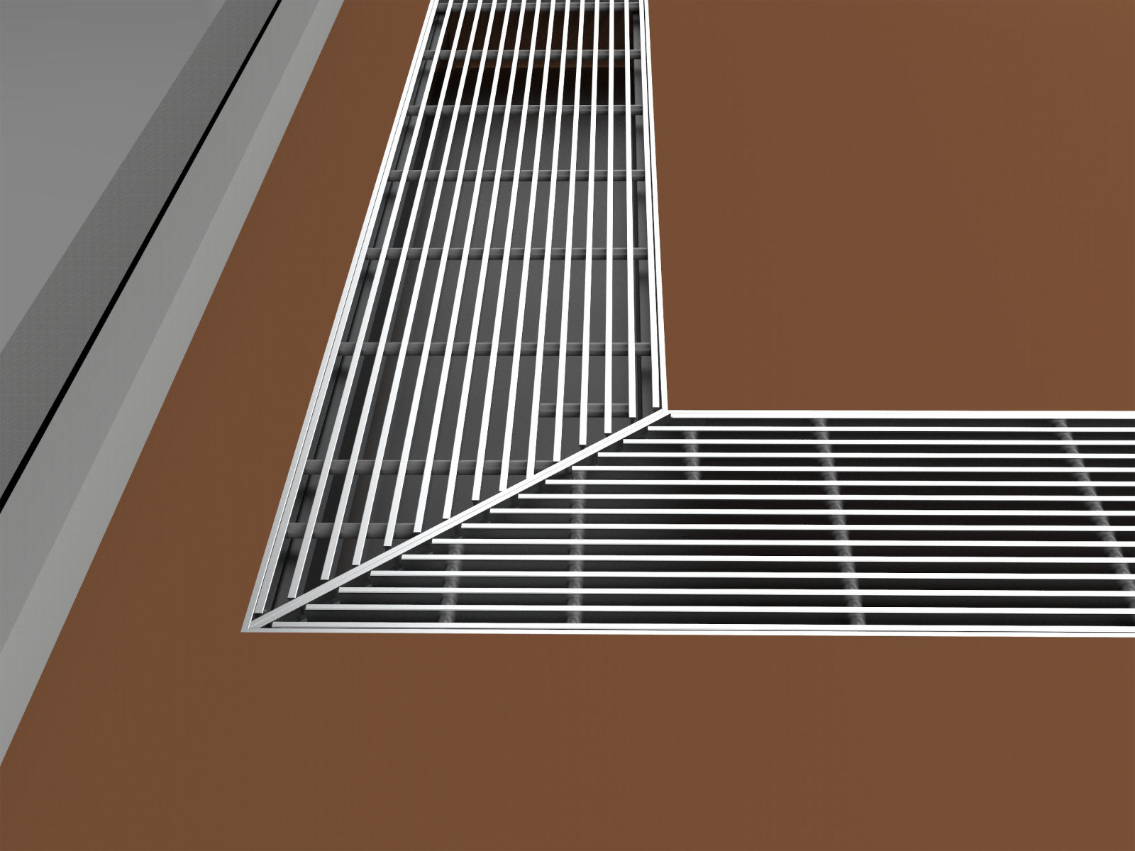 Rendering Zehnder Terraline Neo Decorative radiator Top view