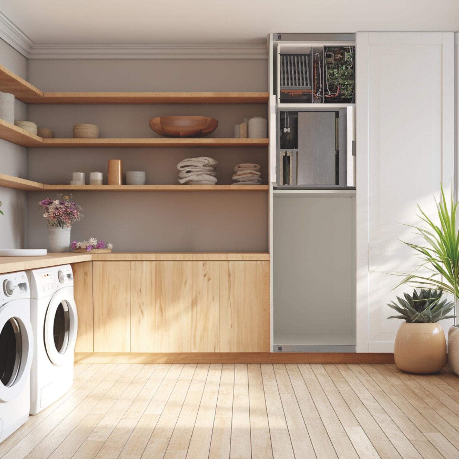 Rendering Svea Cooler Comfortable indoor ventilation