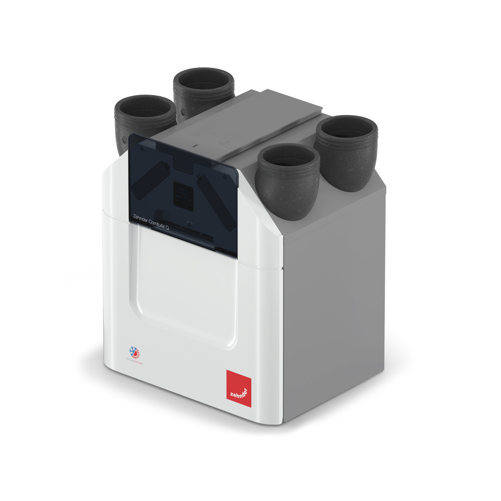 Cut-Out Zehnder ComfoAir Q350 TR Comfortable indoor ventilation Angled view