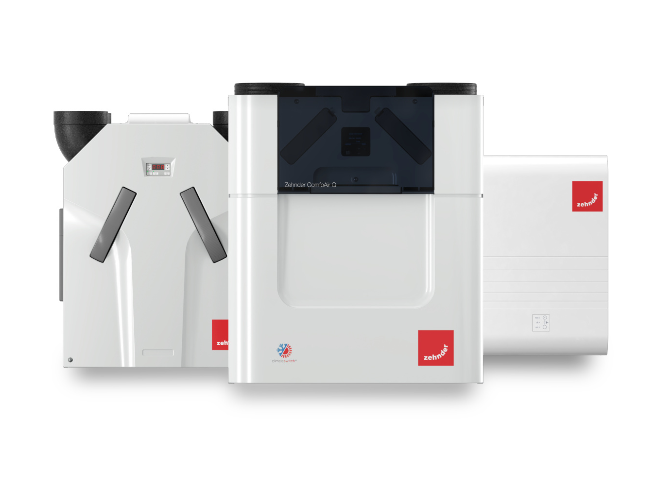 Cut-Out Zehnder ComfoAir Q350 TR Comfortable indoor ventilation Front view
